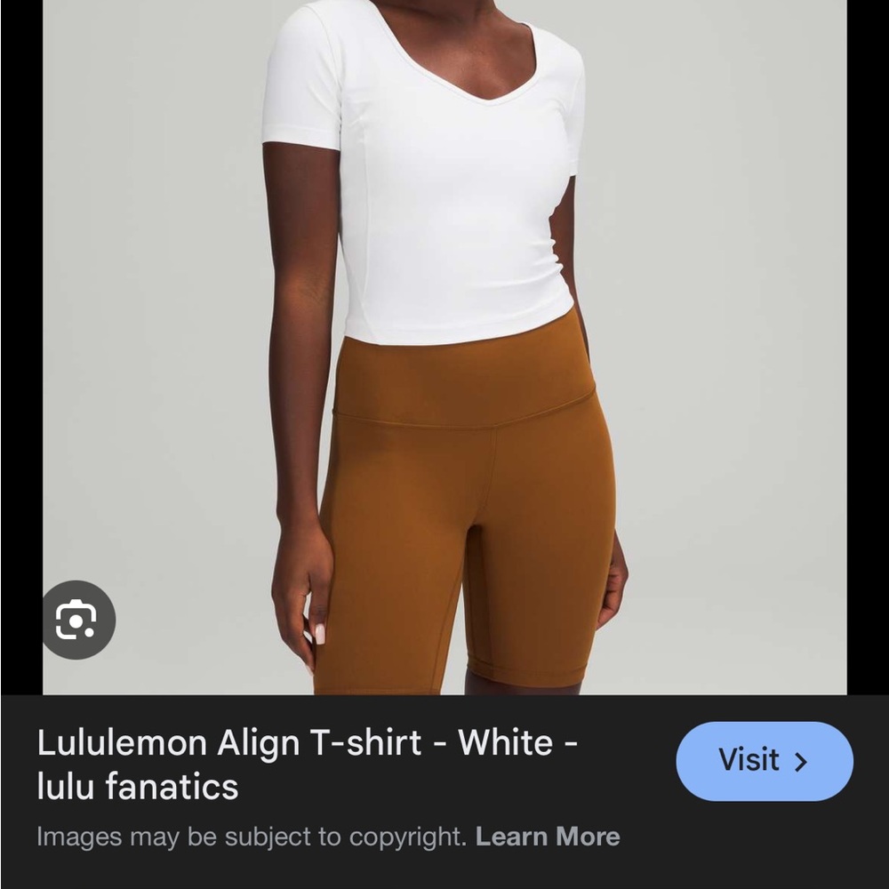 Lululemon Athletica White Align Tee